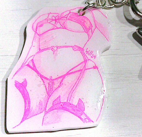 (A) Lencería rosa a lápiz sin alas