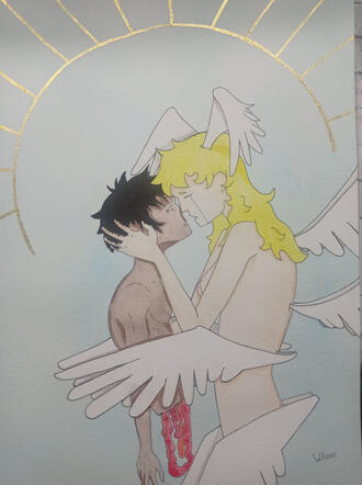 Devilman crybaby fanart acuarela