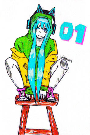 Hatsune miku fanart en posca