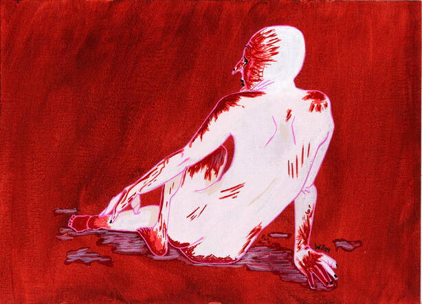 Art fanart acrílico sobre madera