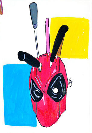 Deadpool fanart acrílico