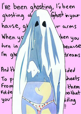 Ghosting mother mother acrílico y digital