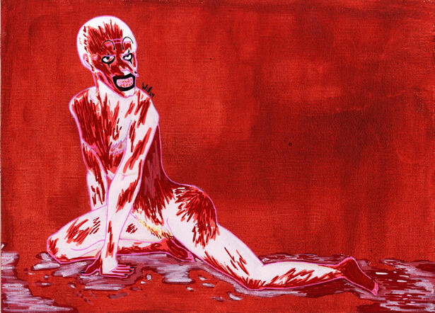 Art fanart acrílico sobre madera