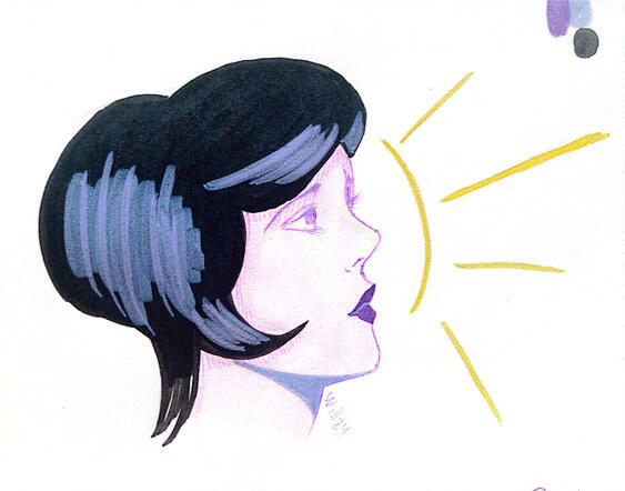 Chica de cabello negro