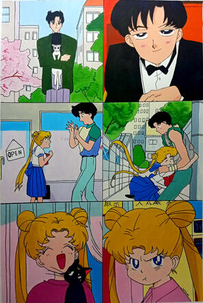 Sailor moon gouache entero