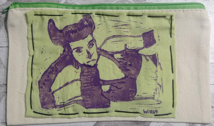 (A) chica con turbante demonio violeta