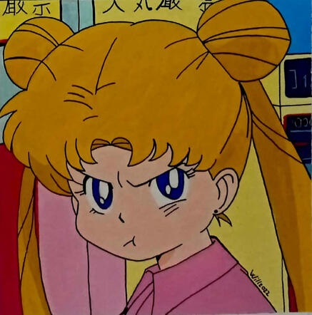 Sailor Moon gouache Serena