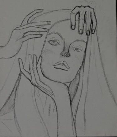 Carboncillo sobre lienzo